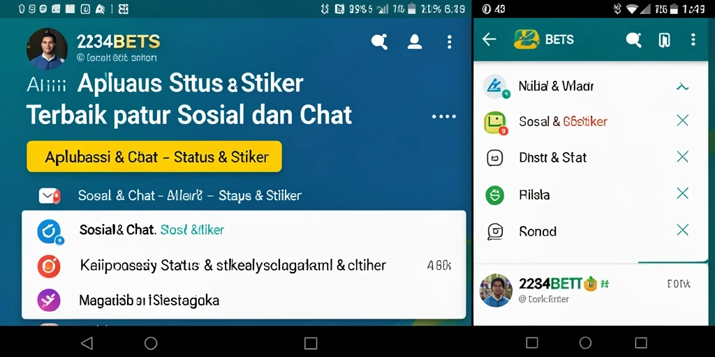 Tampilan antarmuka 1234BETS yang menarik dengan berbagai pilihan stiker.