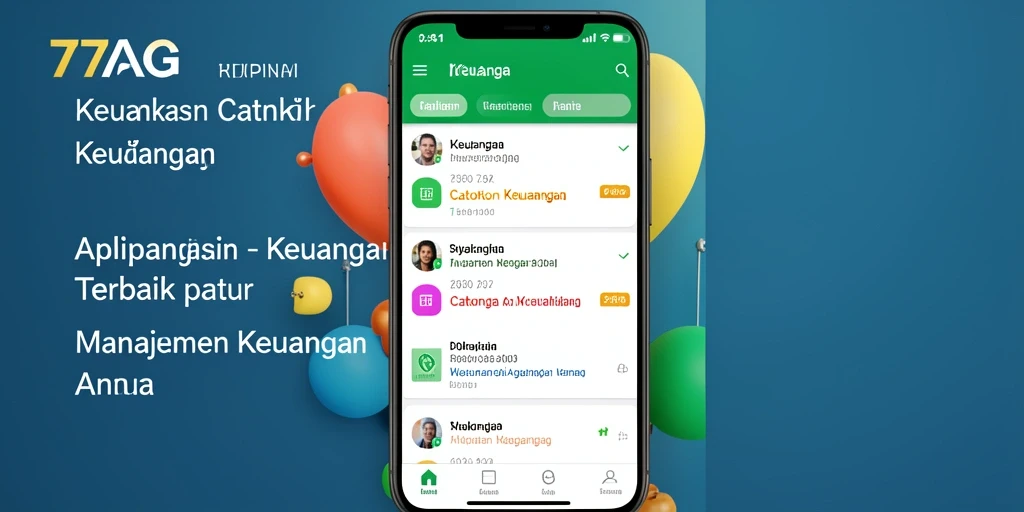 Tampilan antarmuka 77AG yang bersih dan fungsional untuk Catatan Keuangan.