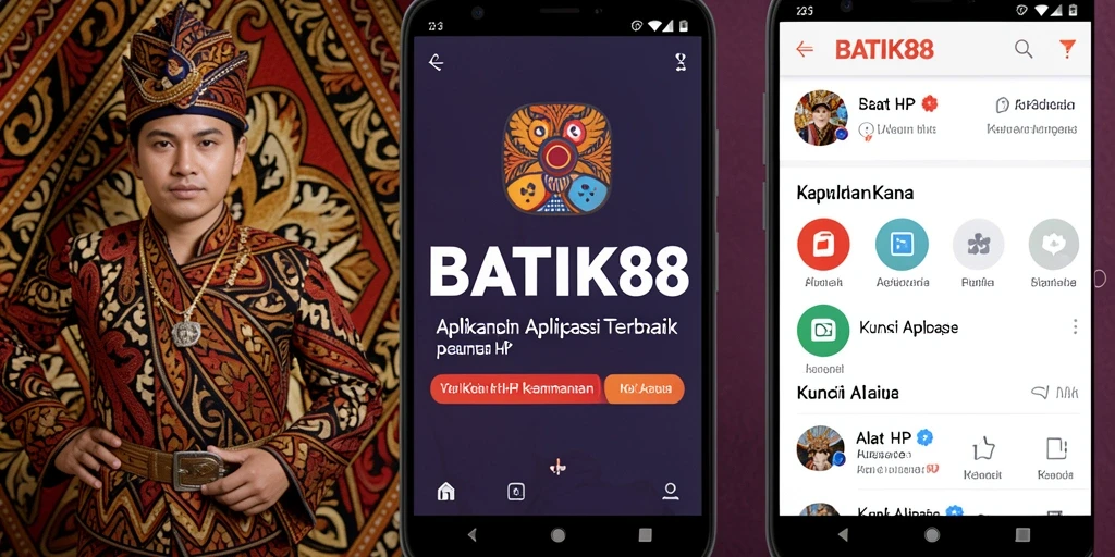 Tampilan antarmuka pengguna dari aplikasi Kunci Aplikasi BATIK88 yang modern dan intuitif.