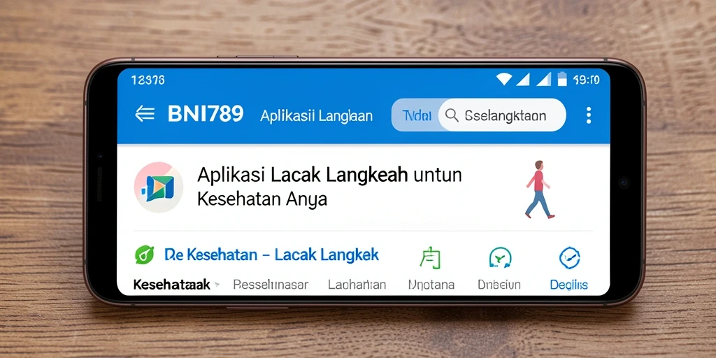 Screenshot BNI789 menampilkan fungsi Lacak Langkah yang menarik.