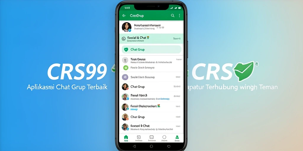 Tampilan antarmuka CRS99 yang sederhana dan interaktif untuk Chat Grup.