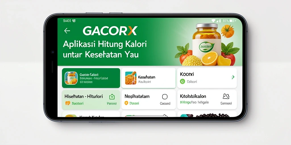Antarmuka GACORX yang sederhana dan informatif untuk Hitung Kalori.