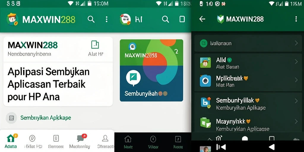 Tampilan antarmuka <strong>MAXWIN288</strong> yang bersih dan fungsional untuk menyembunyikan aplikasi.