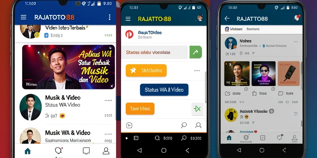 Tampilan antarmuka pengguna aplikasi RAJATOTO88 yang menarik dan intuitif.