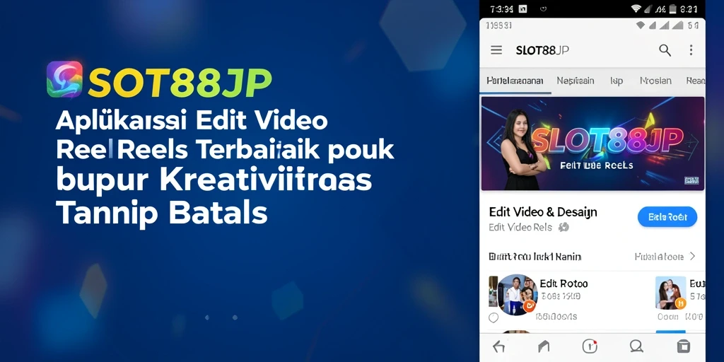 Antarmuka SLOT88JP yang memudahkan editing video reels.